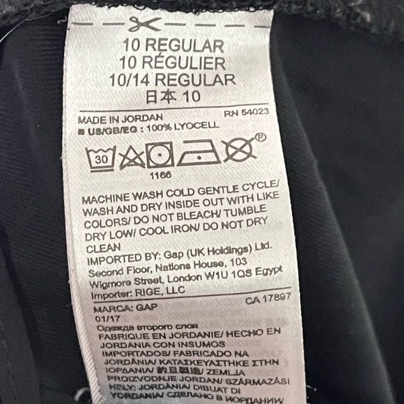 Gap Women’s Black 100% Lyocell Cropped Trousers - Size 10 Regular - Picture 3 of 12
